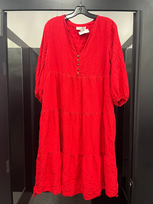 Red Dress Casual Maxi Loft, Size L
