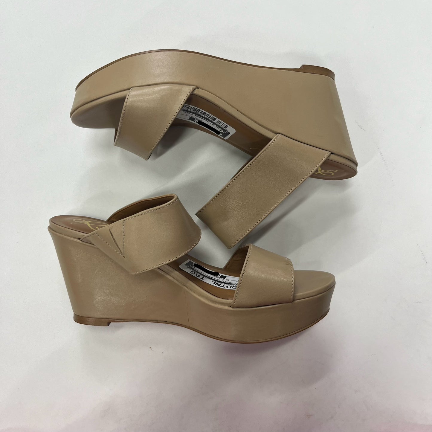 Tan Shoes Heels Espadrille Wedge Rowen, Size 8