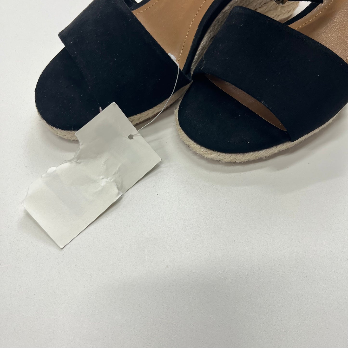 Black Shoes Heels Espadrille Block H&m, Size 5.5