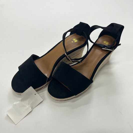 Black Shoes Heels Espadrille Block H&m, Size 5.5