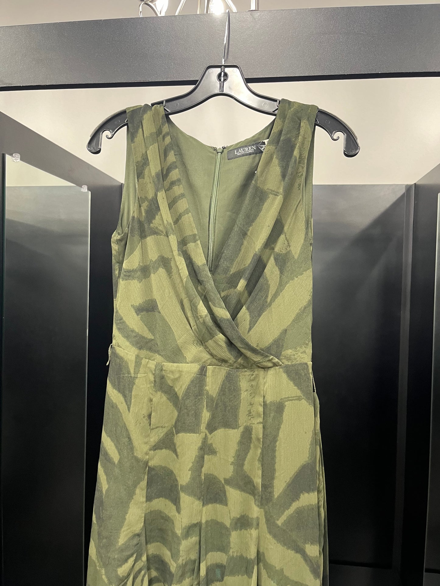 Camoflauge Dress Party Long Ralph Lauren Black Label, Size Xs