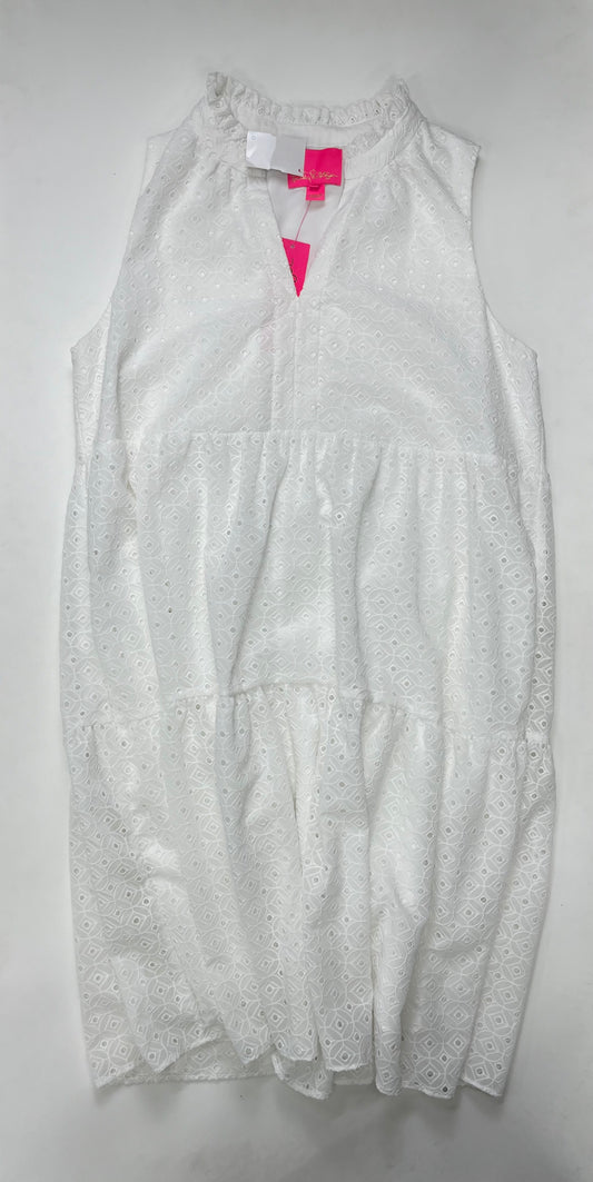 White Dress Party Midi Lilly Pulitzer NWT, Size L