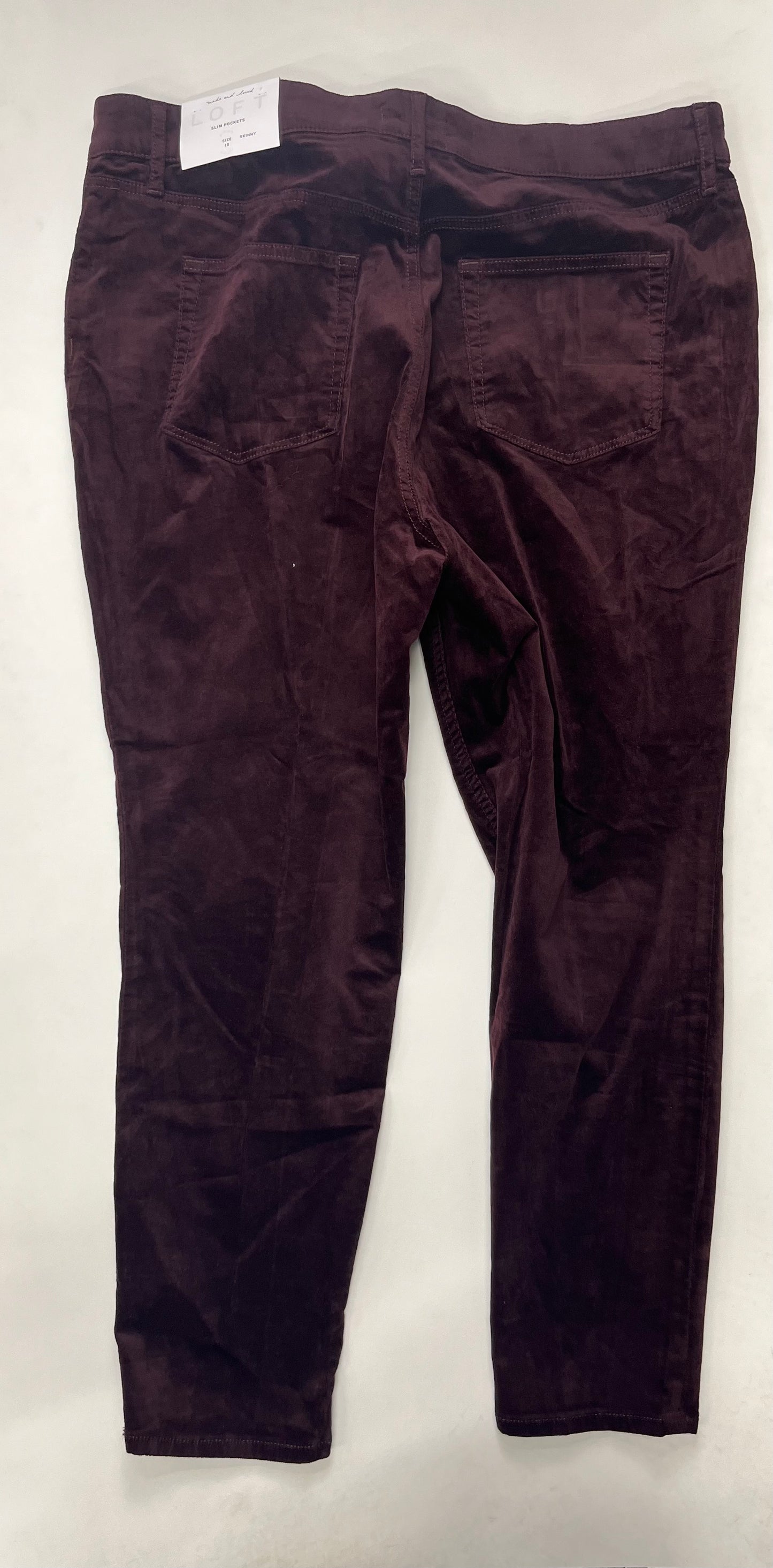 Wine Pants Corduroy Loft, Size 18