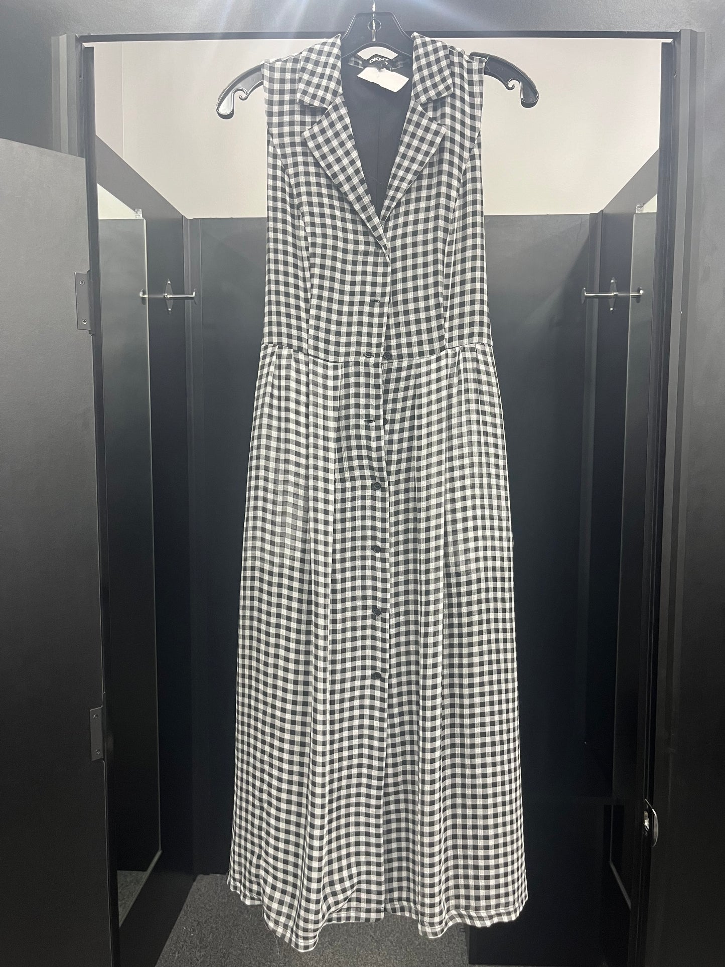 Checked Dress Casual Midi Dkny, Size Xs