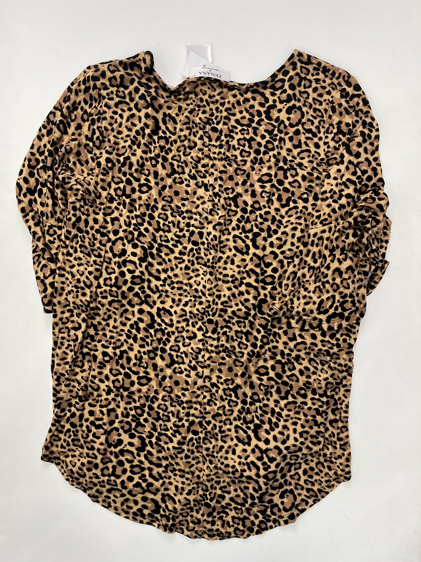 Animal Print Top 3/4 Sleeve Zenana Outfitters, Size S