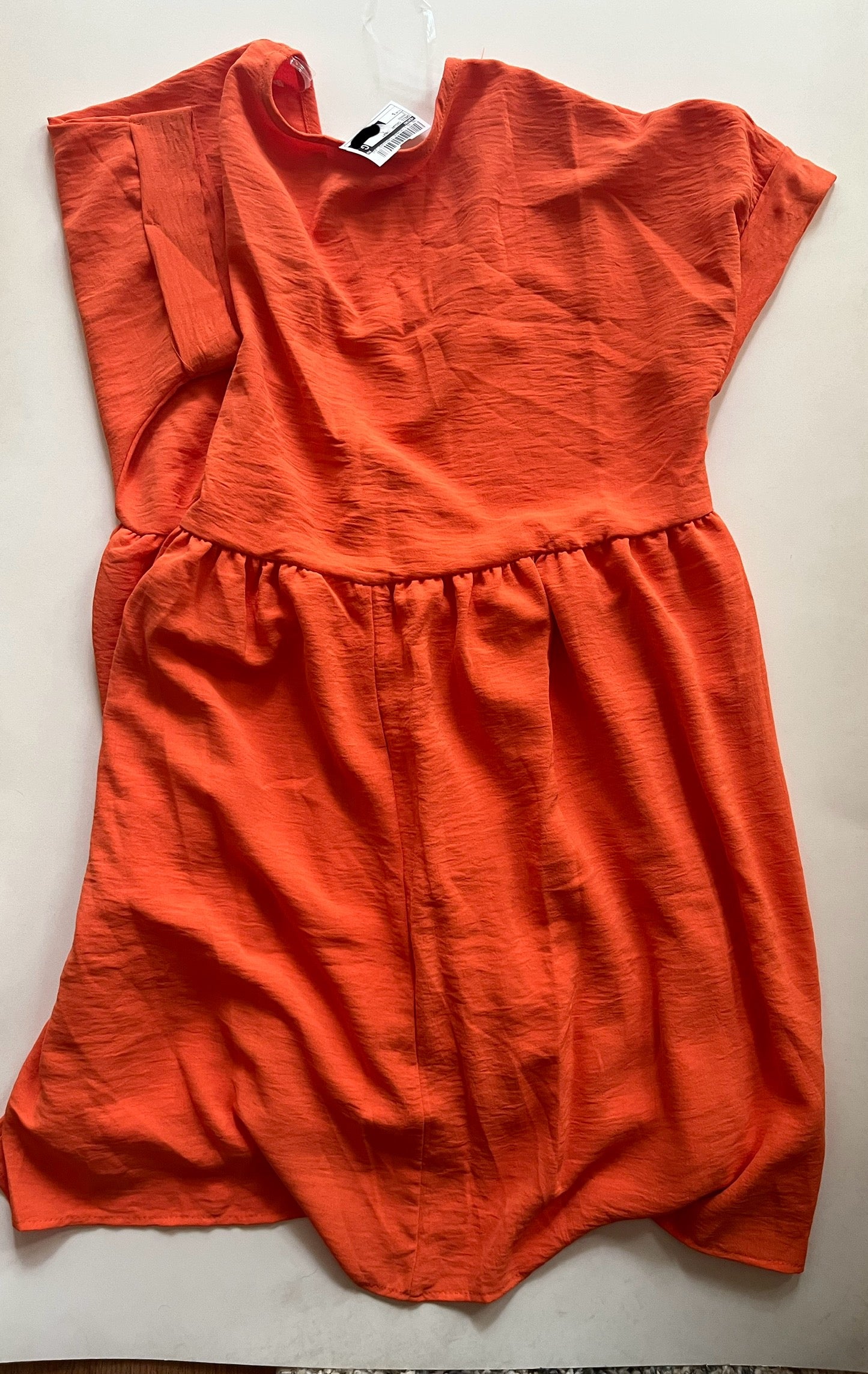 Orange Dress Casual Short Entro, Size S