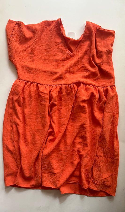 Orange Dress Casual Short Entro, Size S