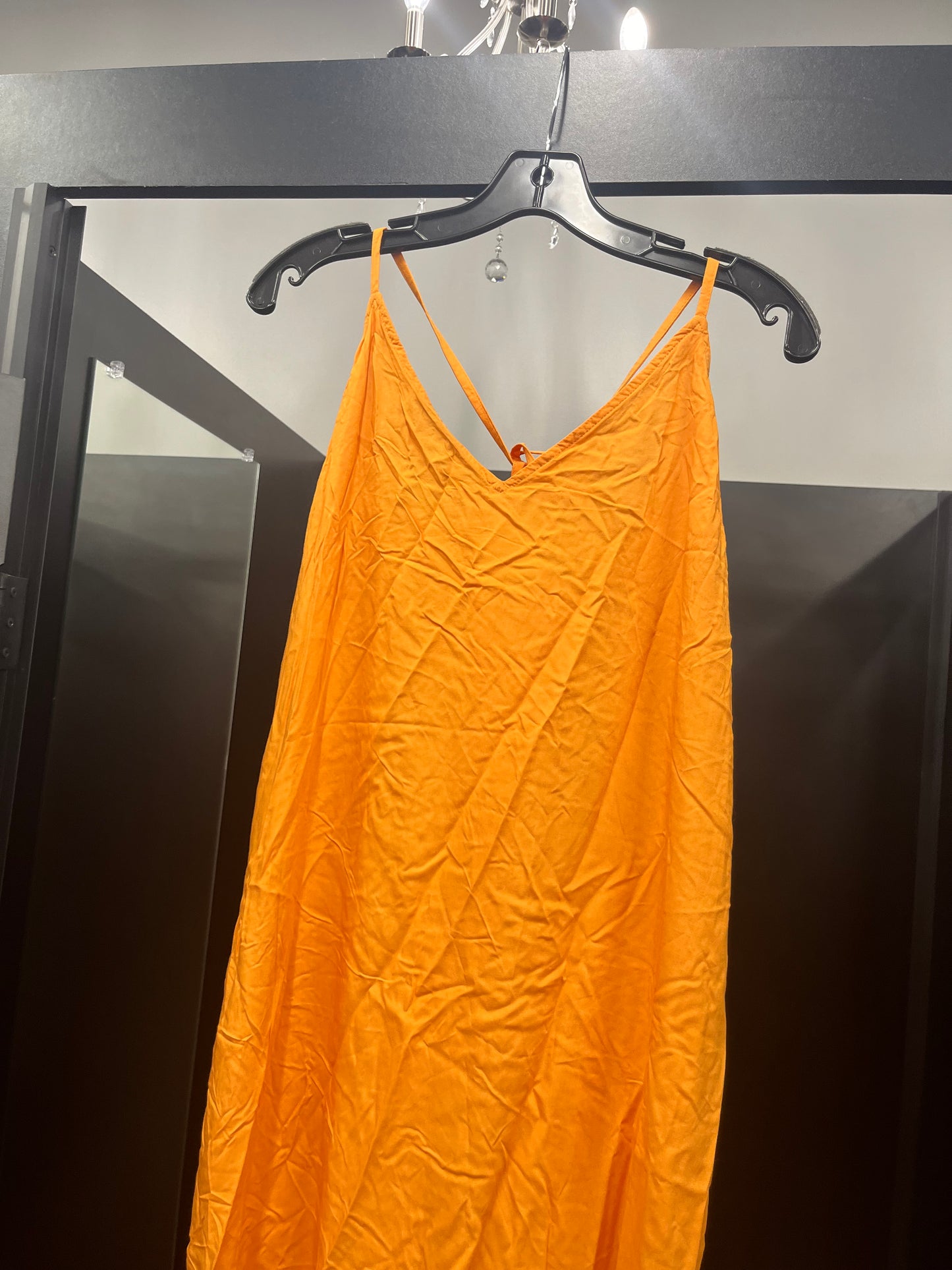 Orange Dress Casual Maxi Old Navy, Size L