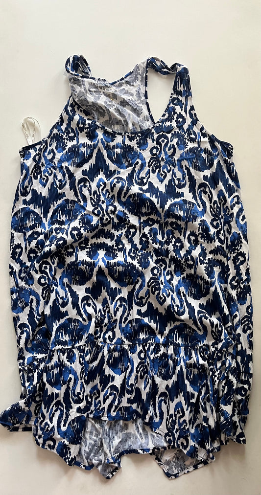 Blue Dress Casual Midi Lilly Pulitzer, Size Xl