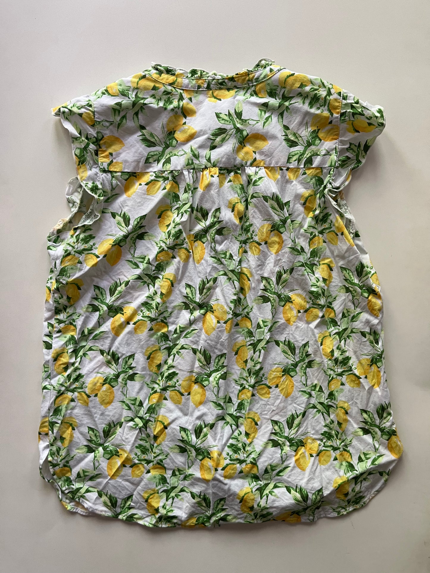 Top Short Sleeve By Loft In Lemon, Size: S