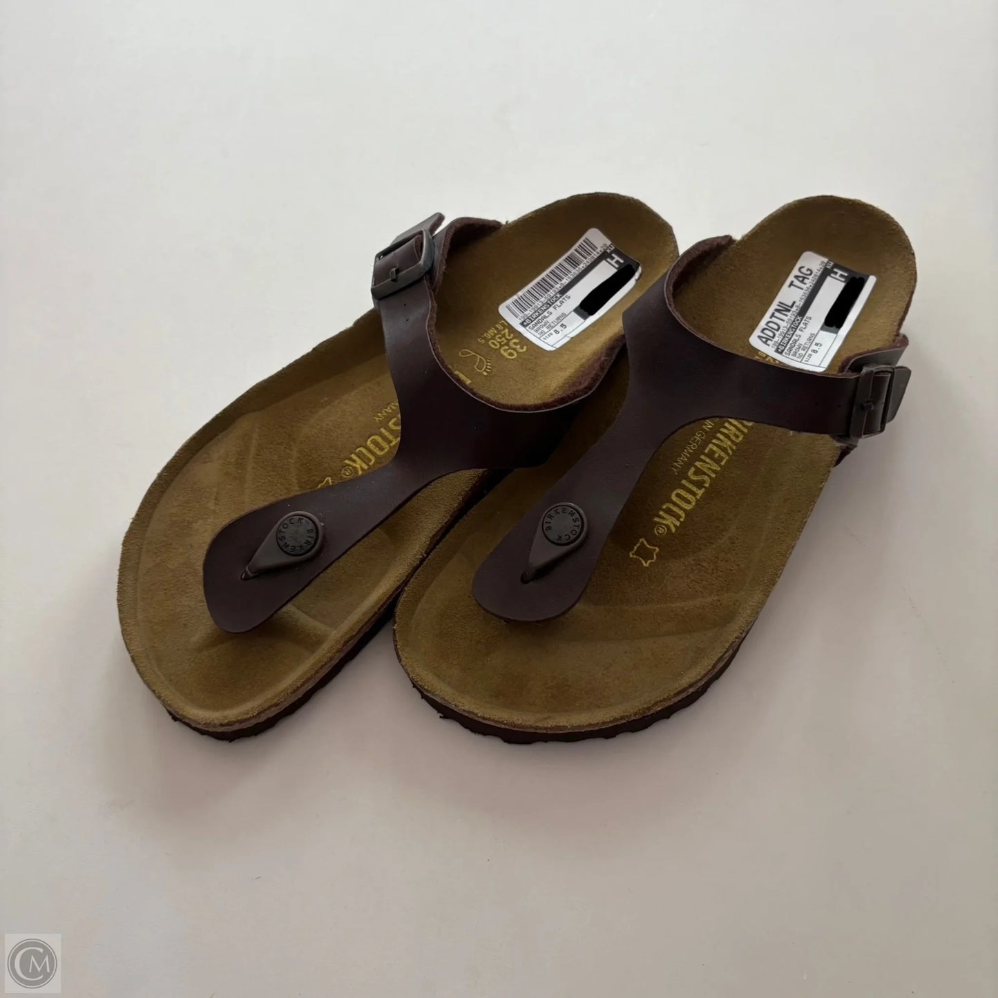 Sandals Flats By Birkenstock In Brown, Size: 8.5