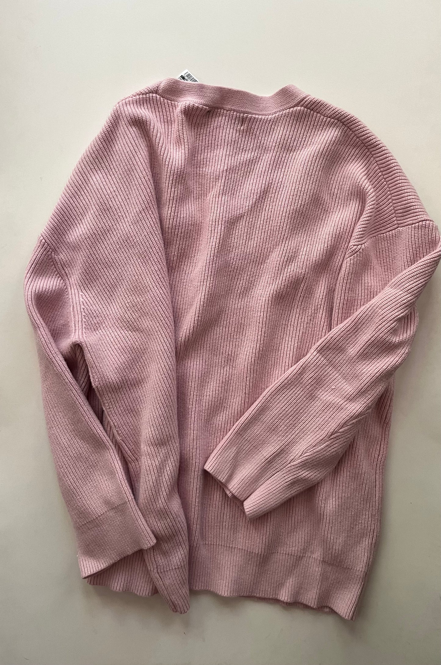 Sweater Cardigan By LILLUSORIS In Light Pink, Size: Xl