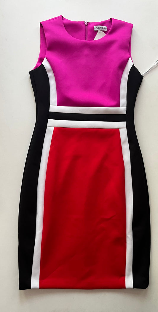 Dress Work By Calvin Klein In Fuschia, Size: M