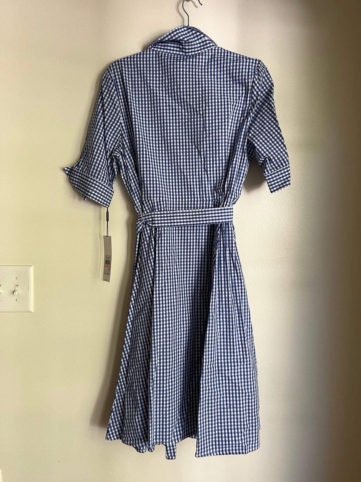 Dress Casual Midi By Calvin Klein In Checked, Size: M