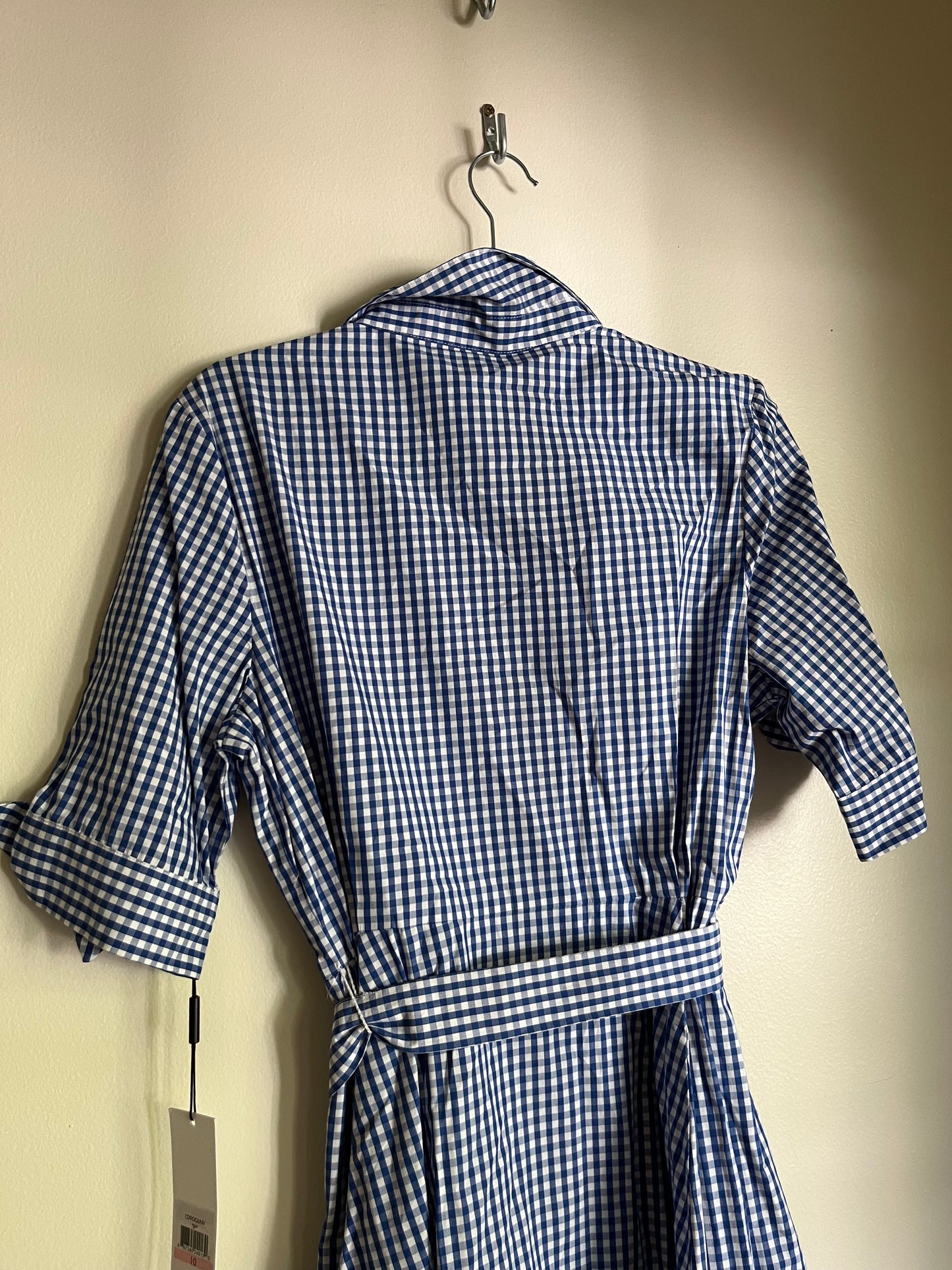 Dress Casual Midi By Calvin Klein In Checked, Size: M