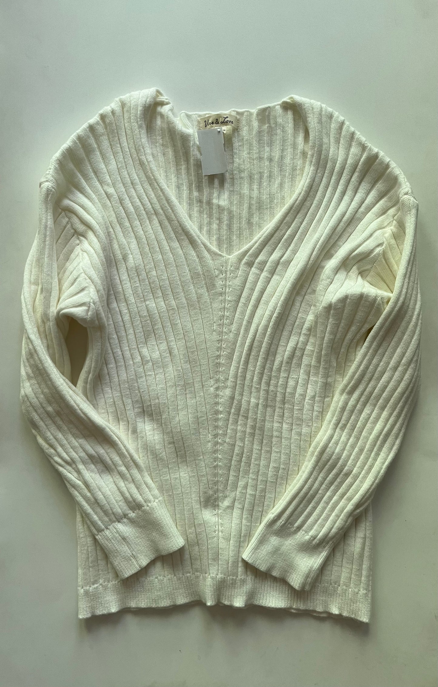 Sweater By Vine & Love  In Cream, Size: L