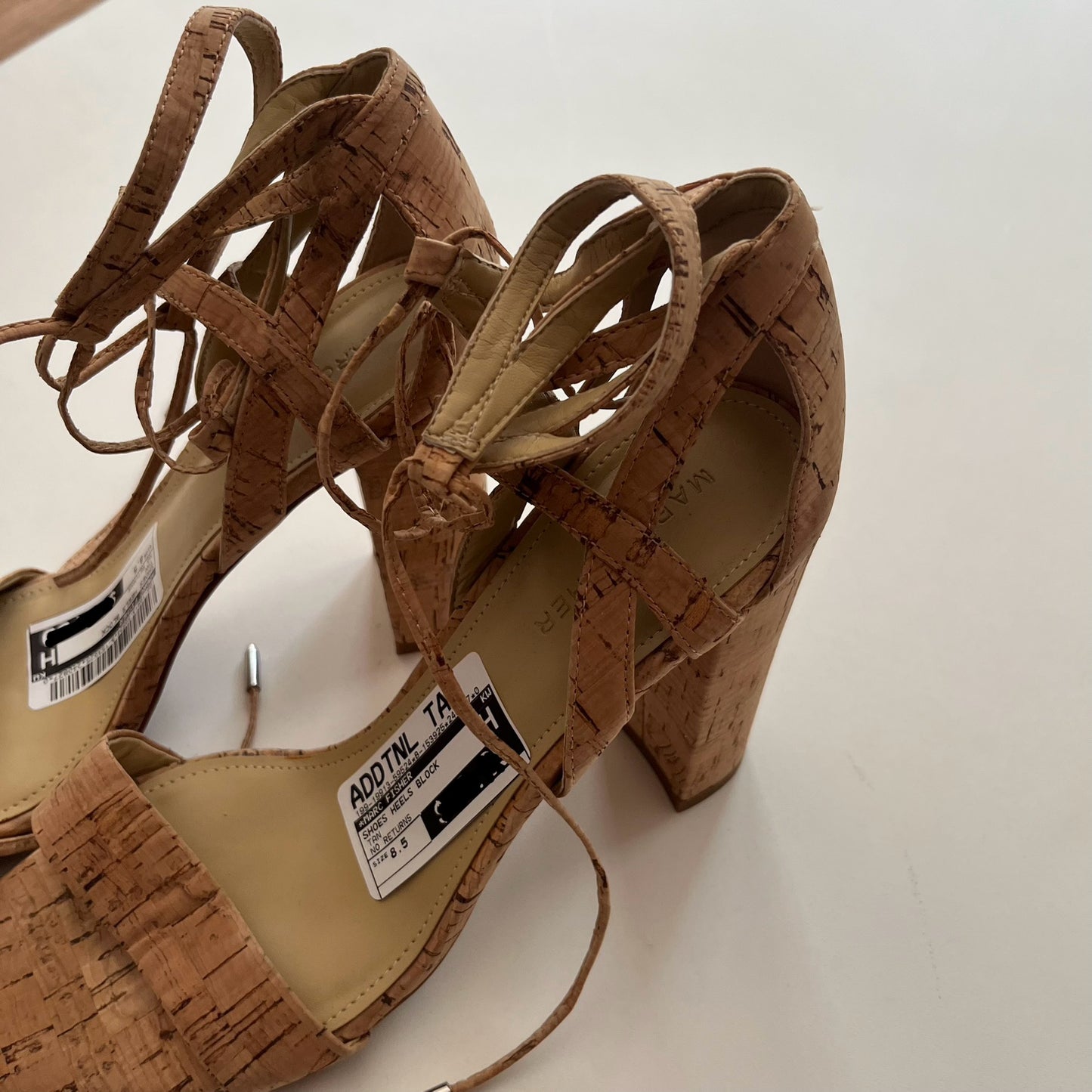 Shoes Heels Block By Marc Fisher In Tan, Size: 8.5