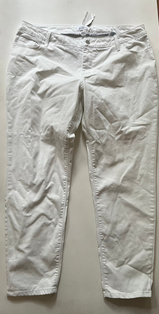 Jeans Straight By Market & Spruce In White, Size: 16