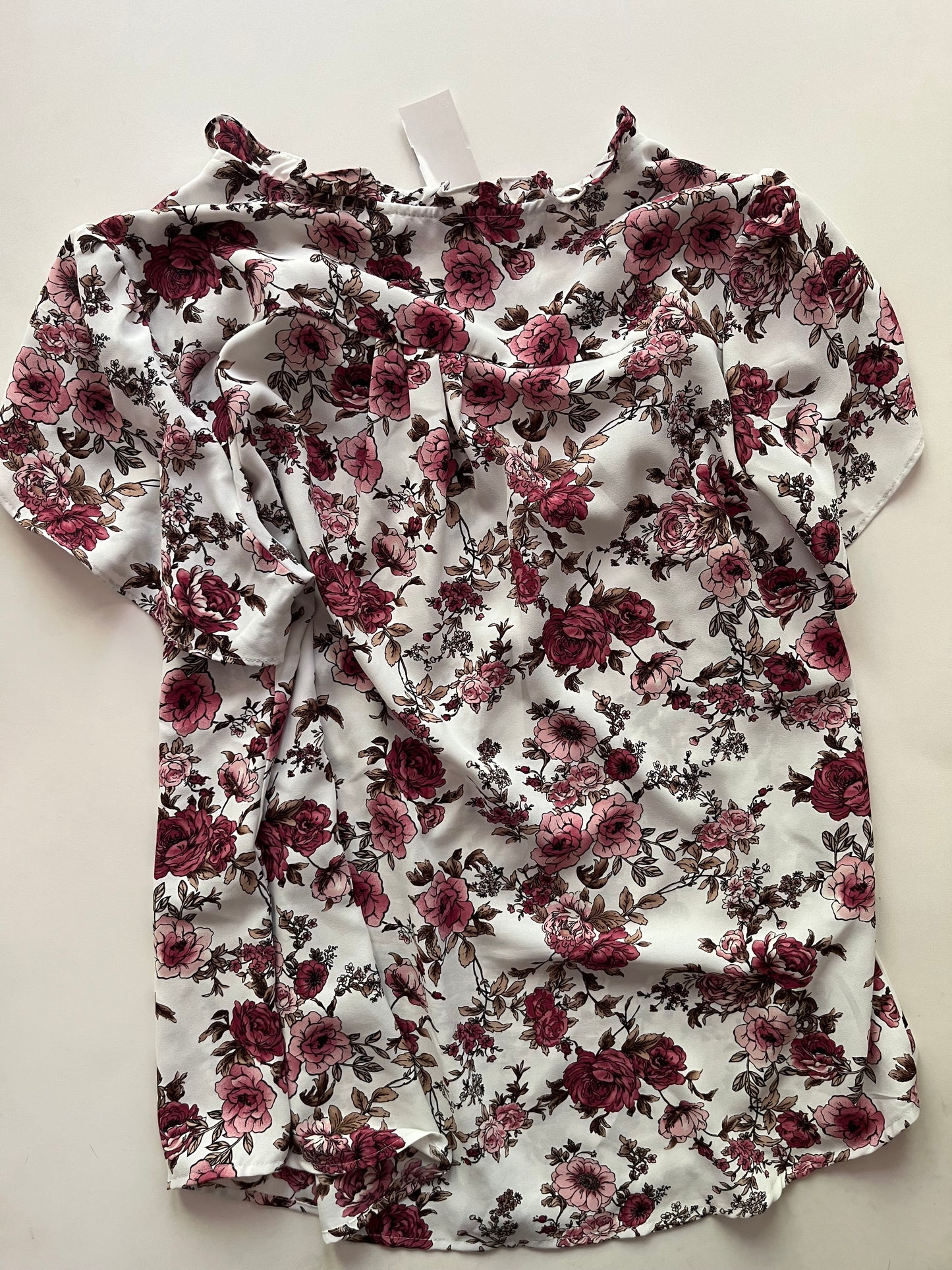 Blouse Short Sleeve By Hawthorn In Floral, Size: 1x