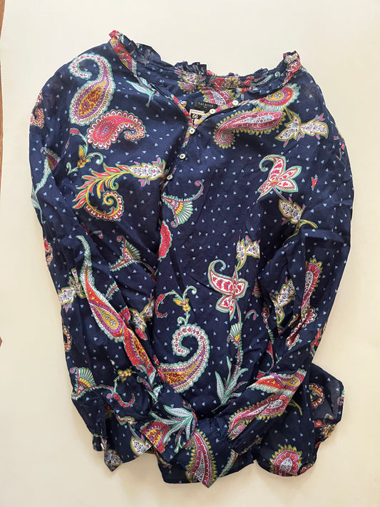 Top Long Sleeve By Talbots O In Paisley, Size: 3x