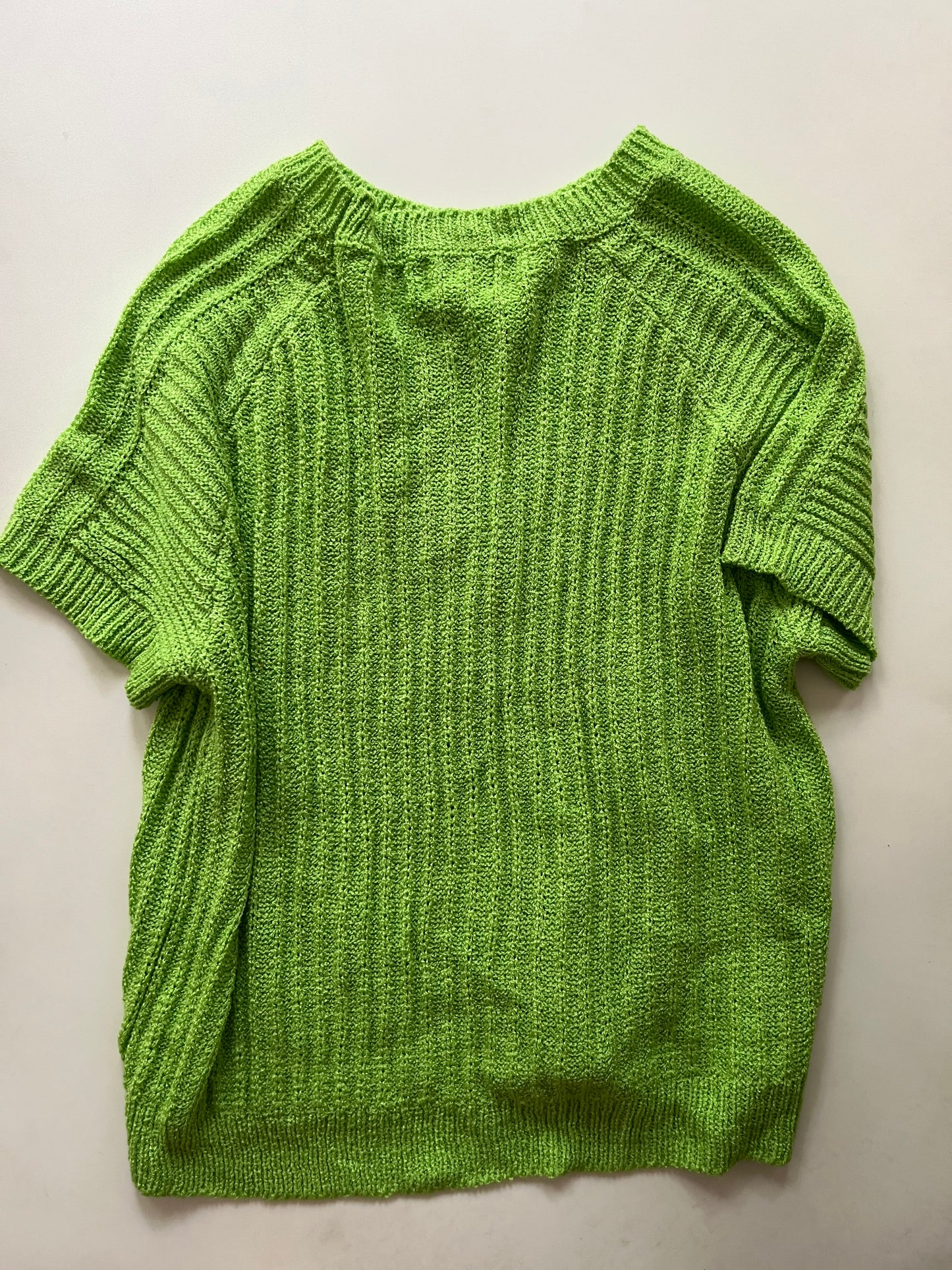 Sweater Short Sleeve By Bibi In Green, Size: S