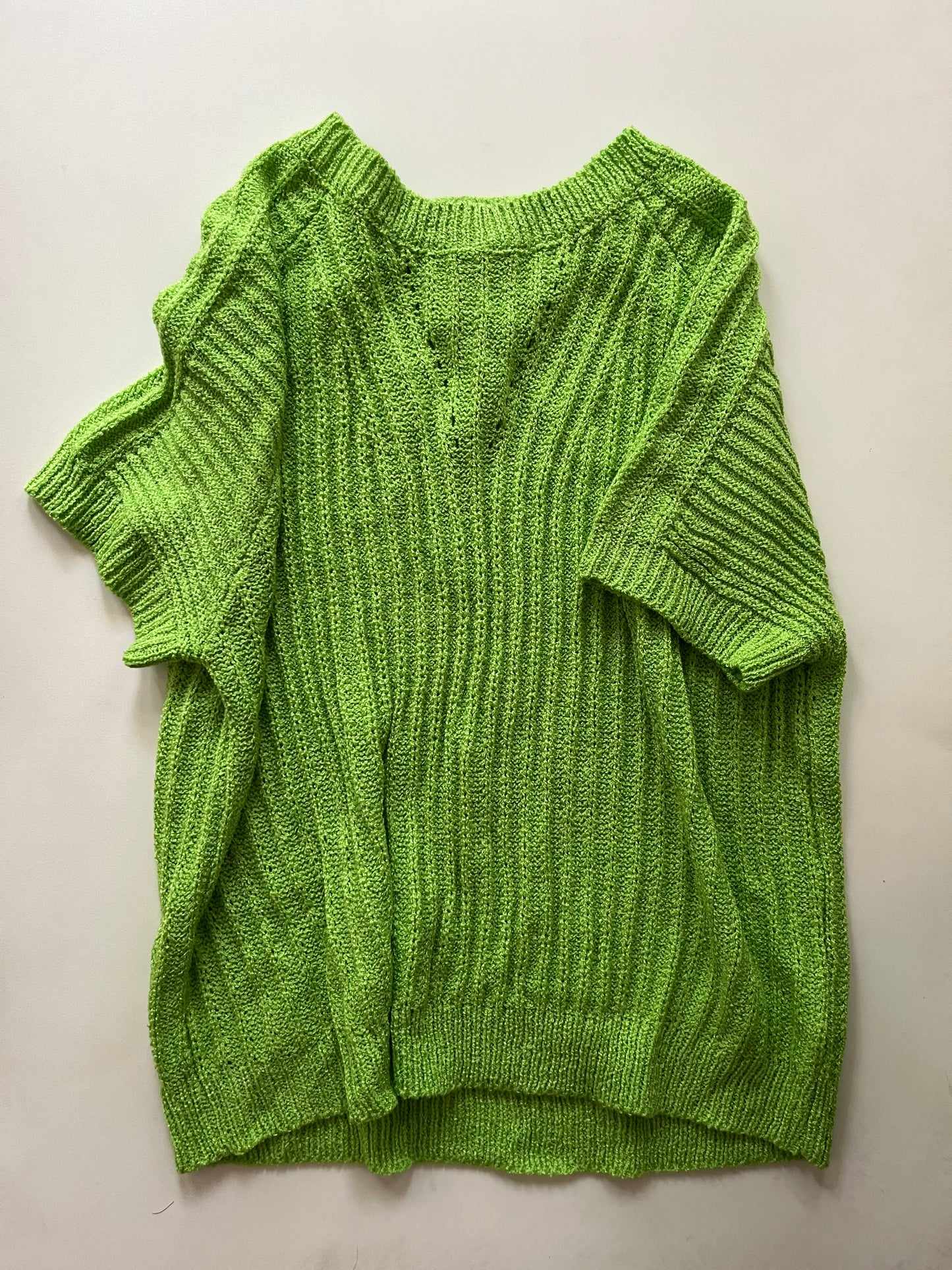 Sweater Short Sleeve By Bibi In Green, Size: S