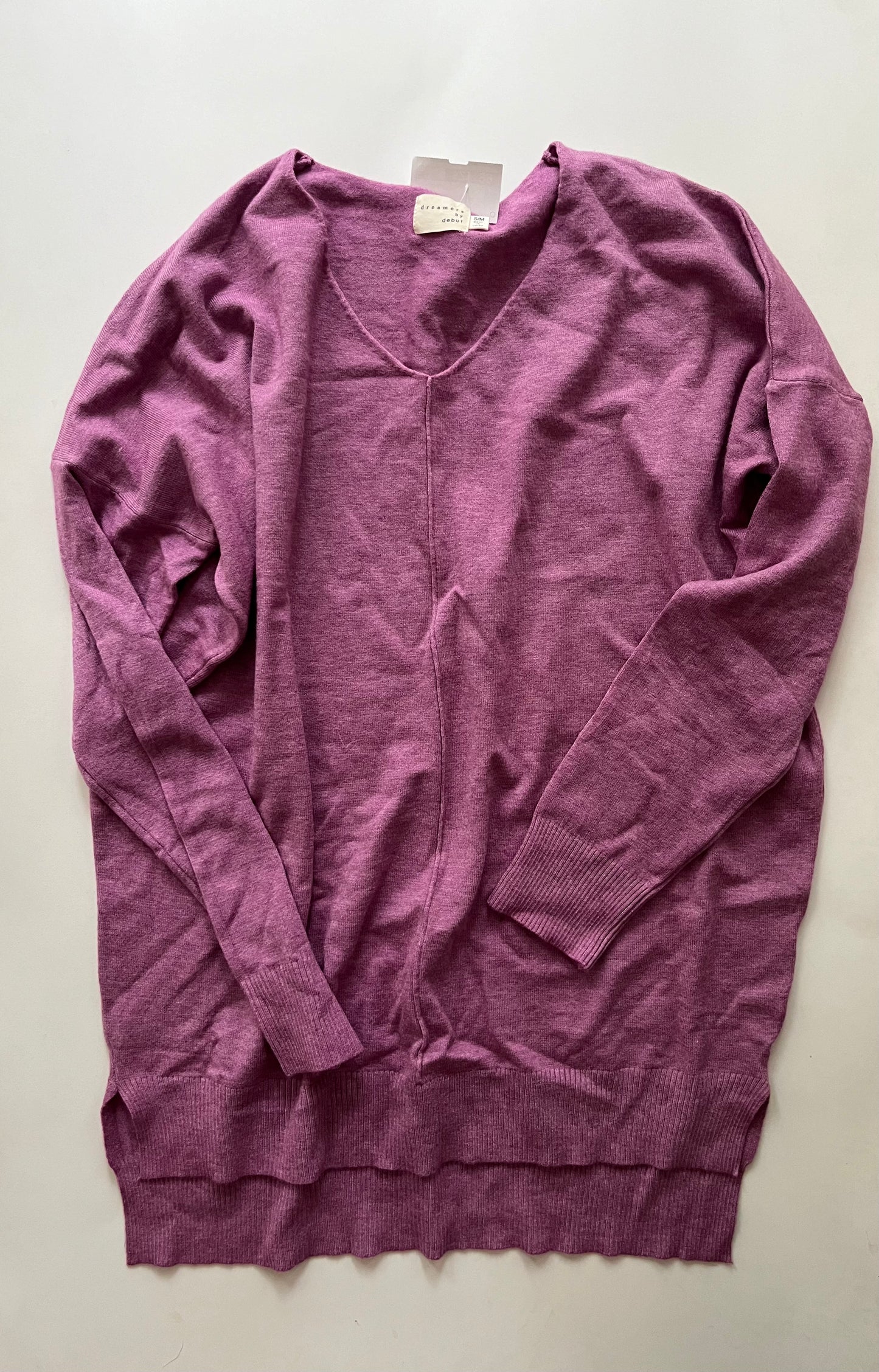 Sweater By Dreamers In Pink Purple, Size: S