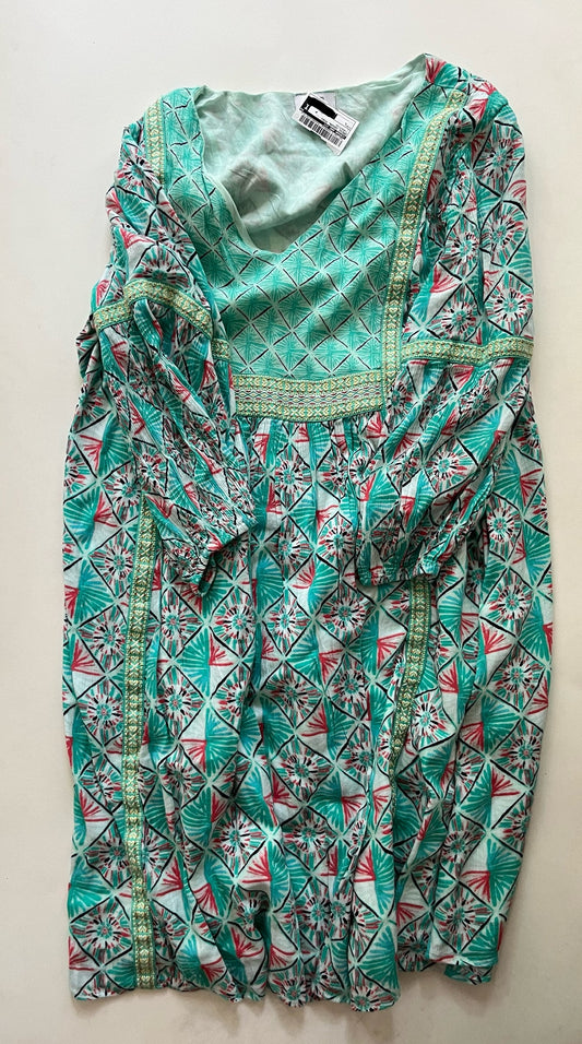 Dress Casual Midi By Crown And Ivy In Turquoise, Size: L