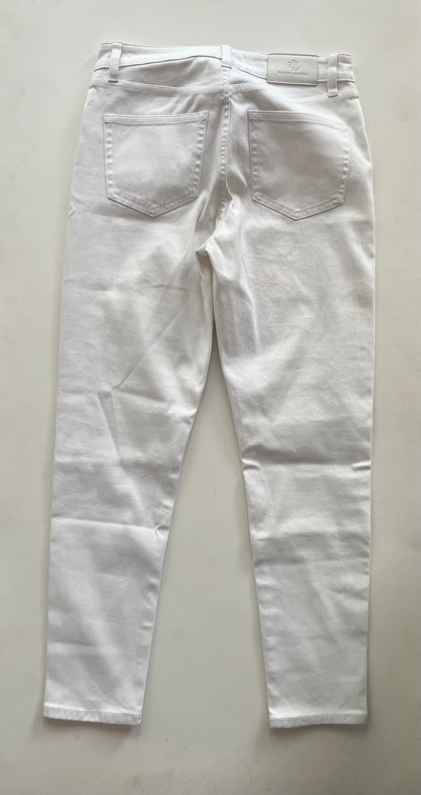 Jeans Straight By Lauren By Ralph Lauren In White, Size: 4