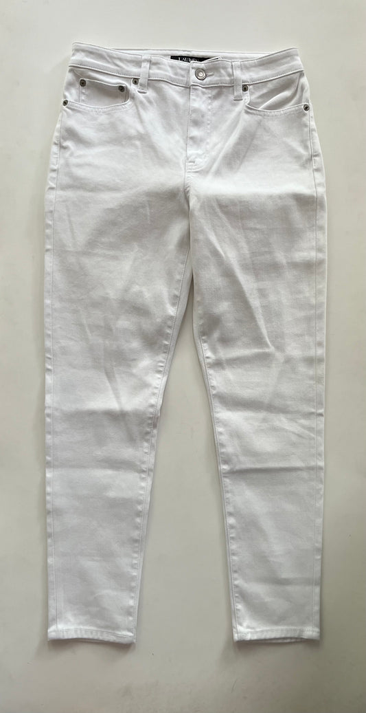 Jeans Straight By Lauren By Ralph Lauren In White, Size: 4