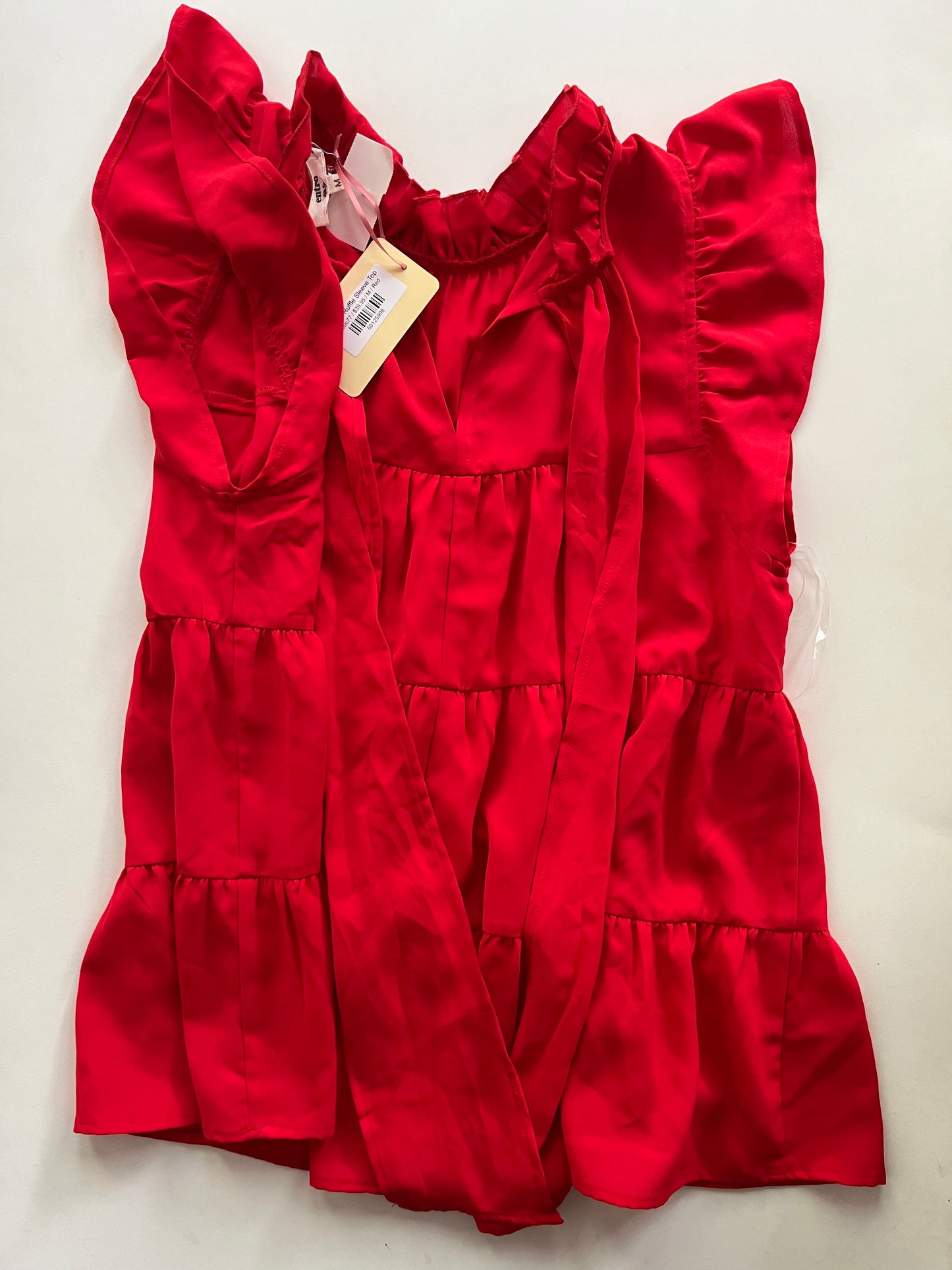 Blouse Sleeveless By Entro In Red, Size: M