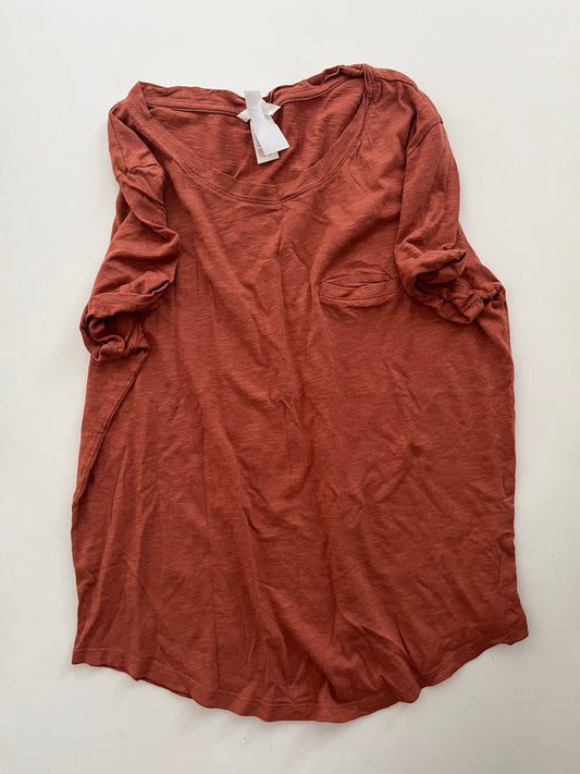 Top Short Sleeve By H&m In Rust, Size: M