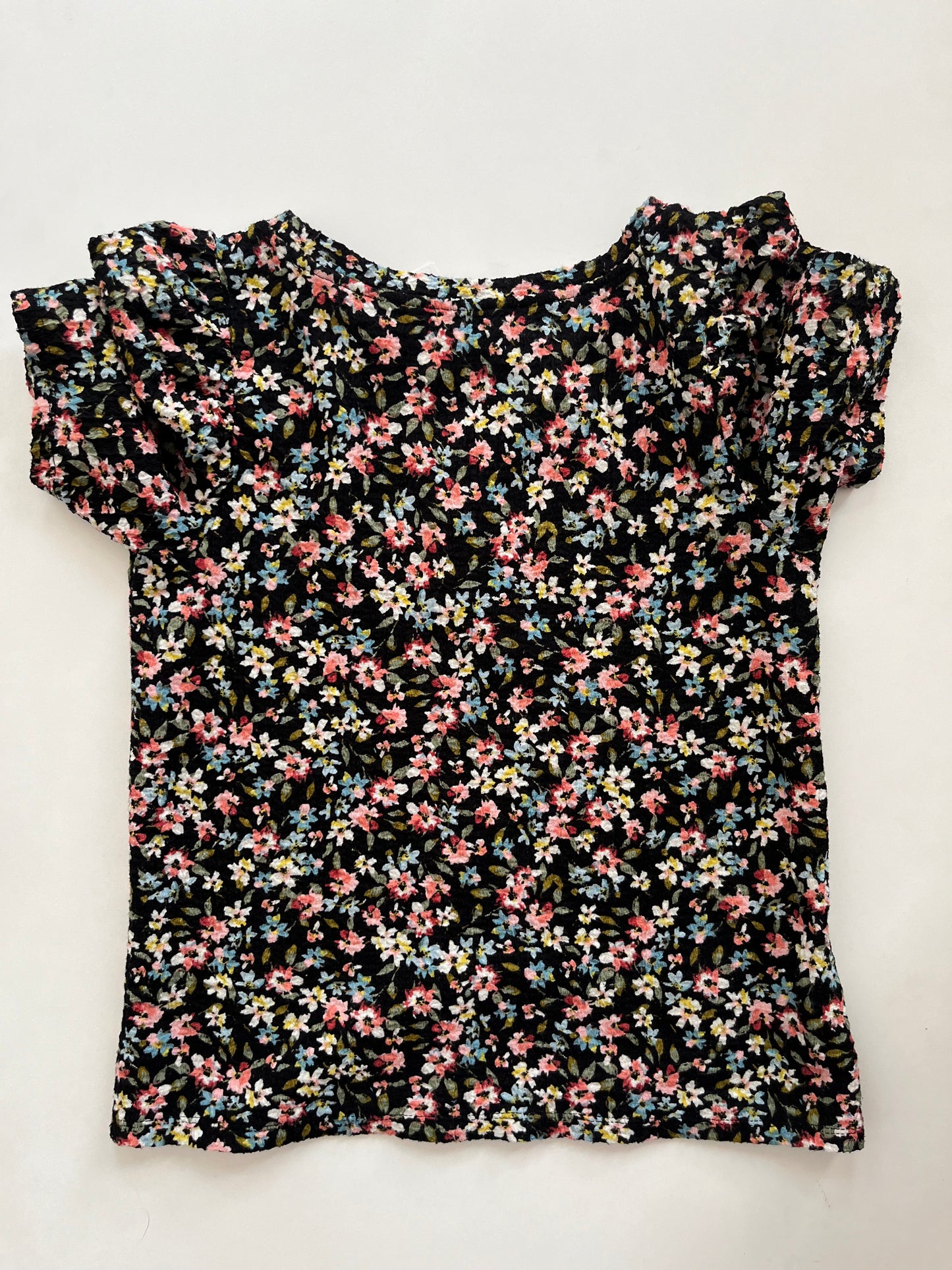 Top Short Sleeve By Loft In Floral, Size: Petite   Xs