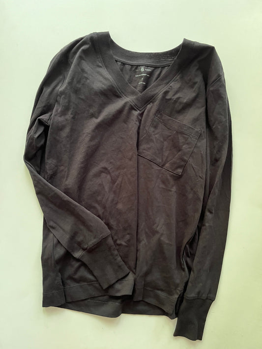 Top Long Sleeve By Lou And Grey In Black, Size: Xs