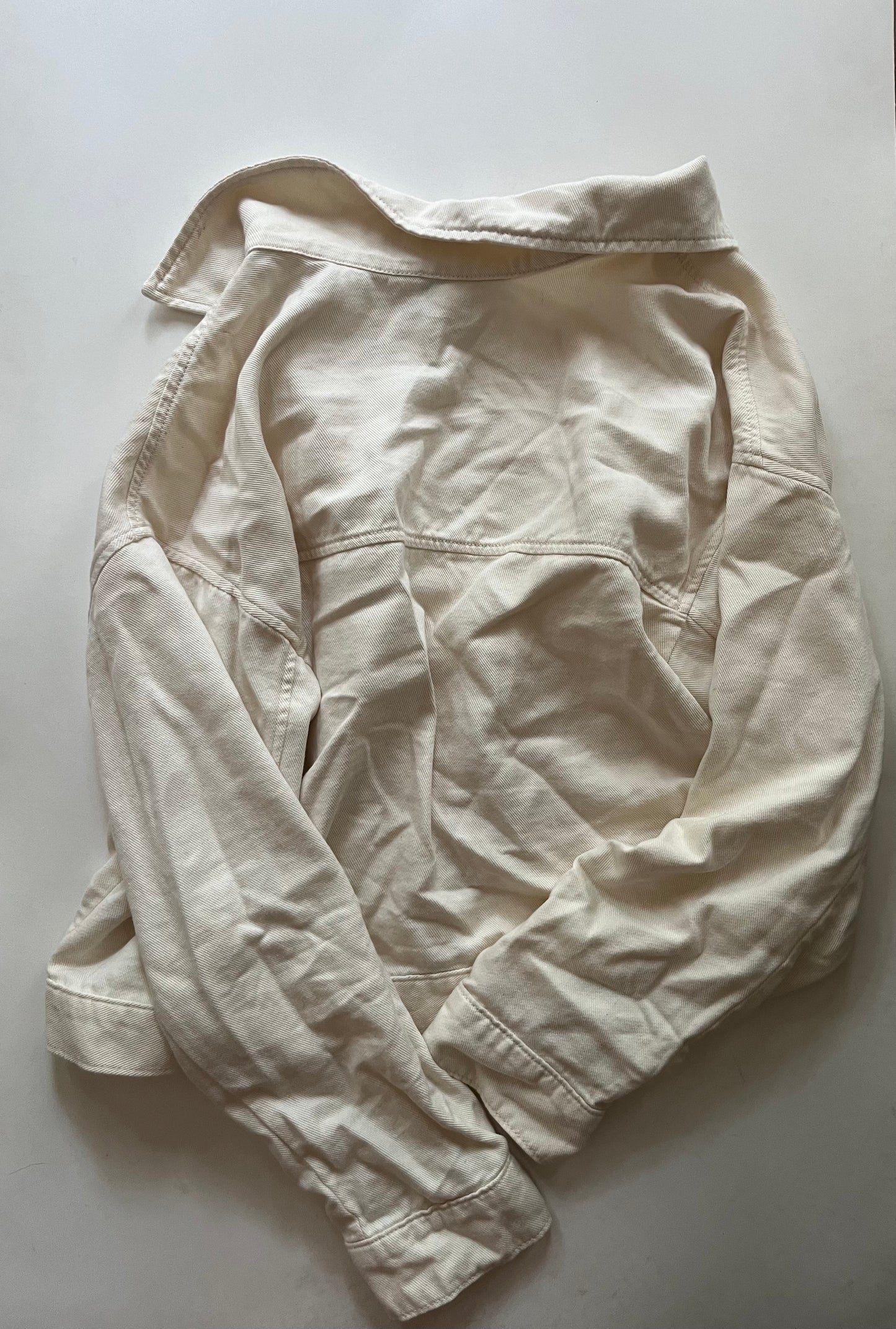 Jacket Moto By Old Navy In Cream, Size: L