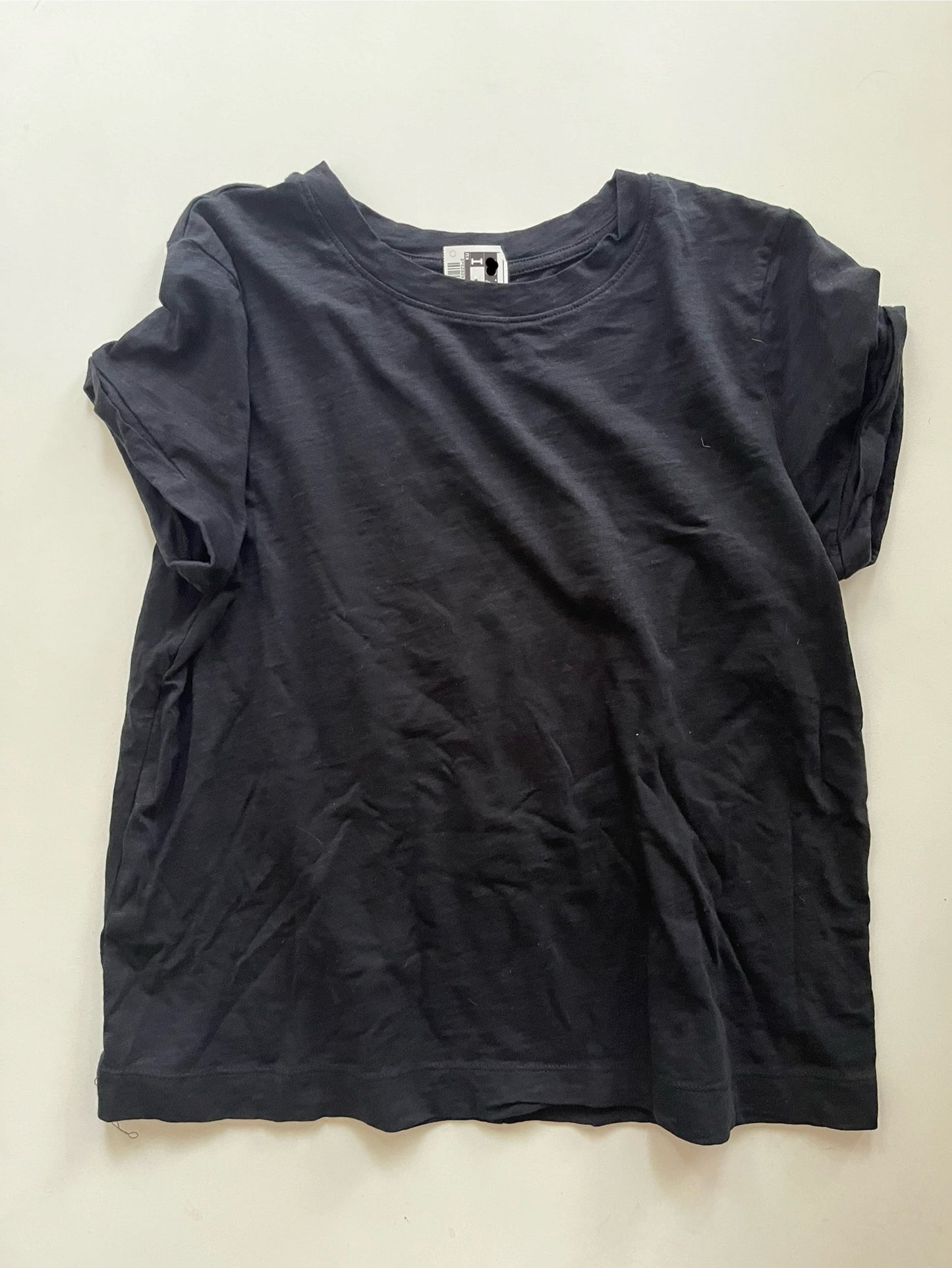 Top Short Sleeve By Loft In Black, Size: Mp