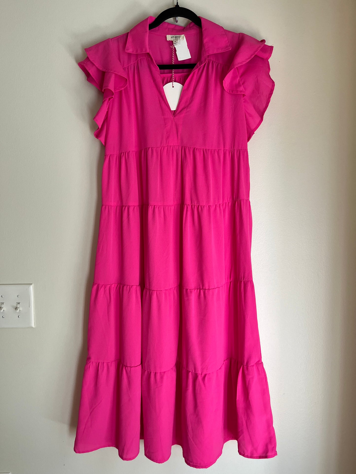 Dress Casual Midi By Umgee In Hot Pink, Size: S