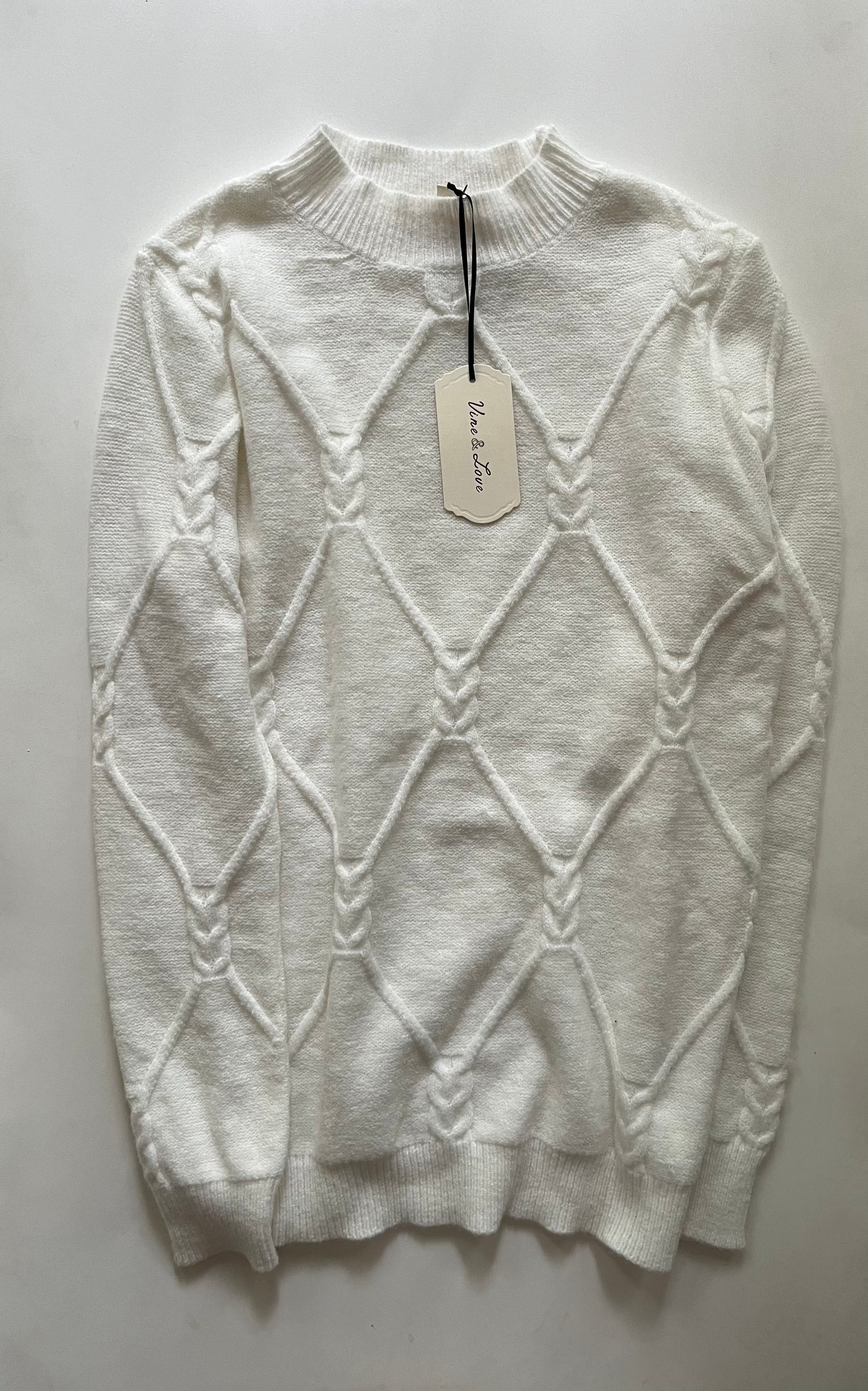 Sweater By Vine & Love In White, Size: L