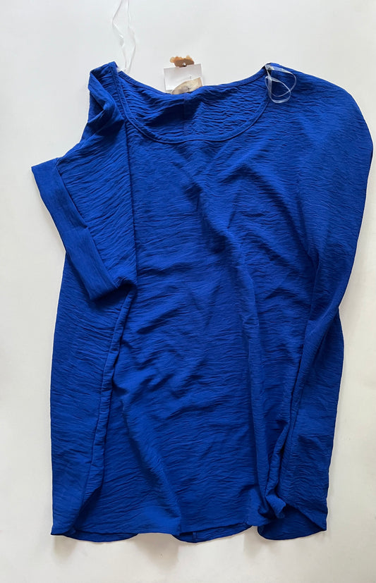 Blouse Short Sleeve By Entro In Royal Blue, Size: 1x