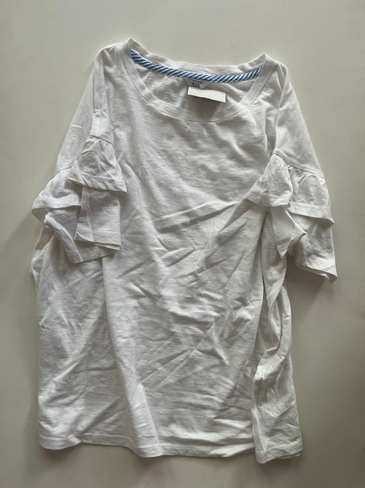 Top Short Sleeve By Crown And Ivy In White, Size: Xl