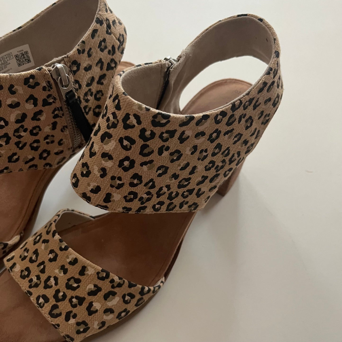 Sandals Heels Block By Toms In Animal Print, Size: 10