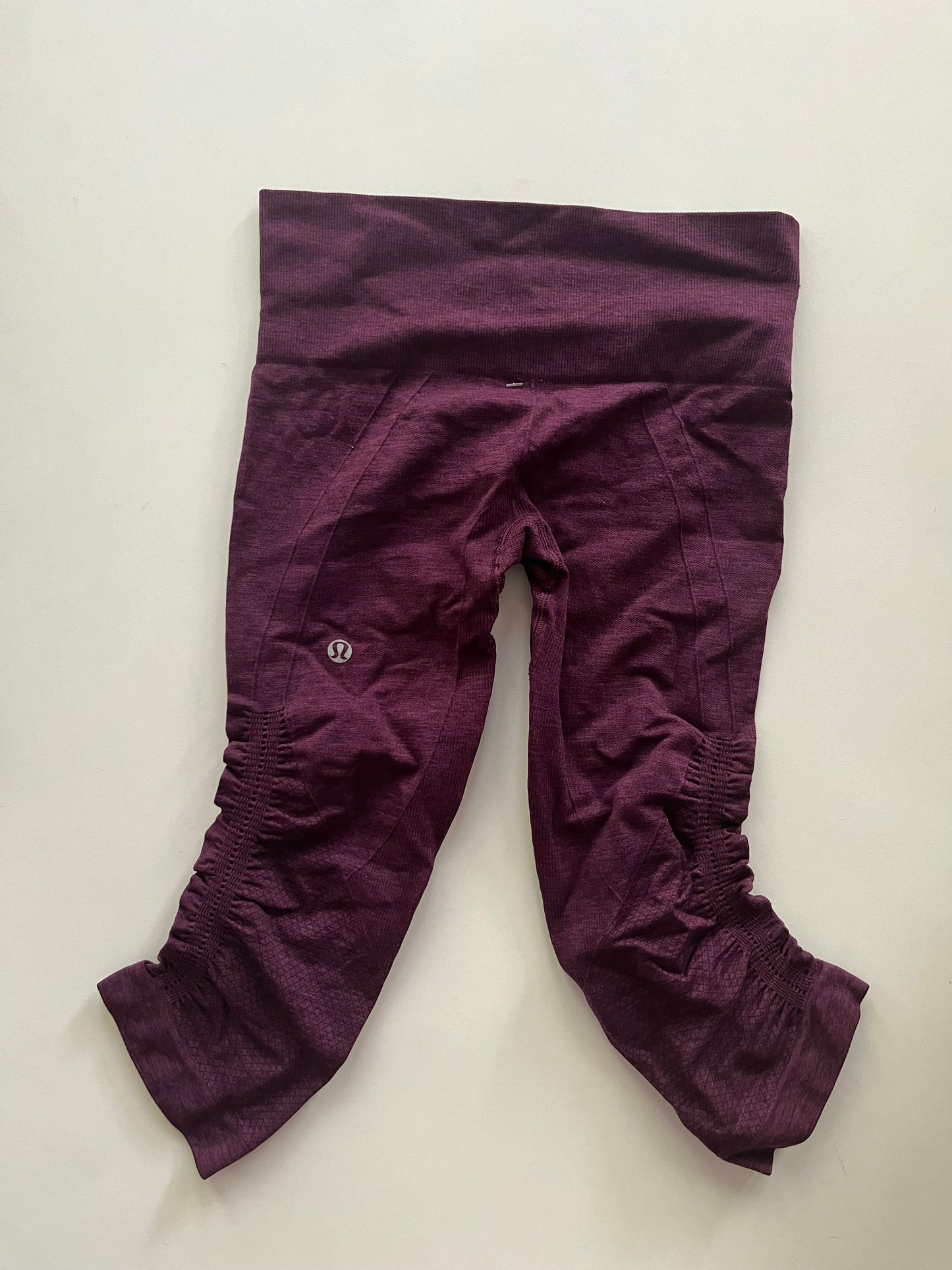 Athletic Capris By Lululemon In Wine, Size: Xs