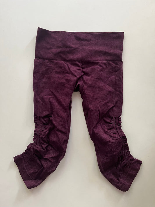 Athletic Capris By Lululemon In Wine, Size: Xs