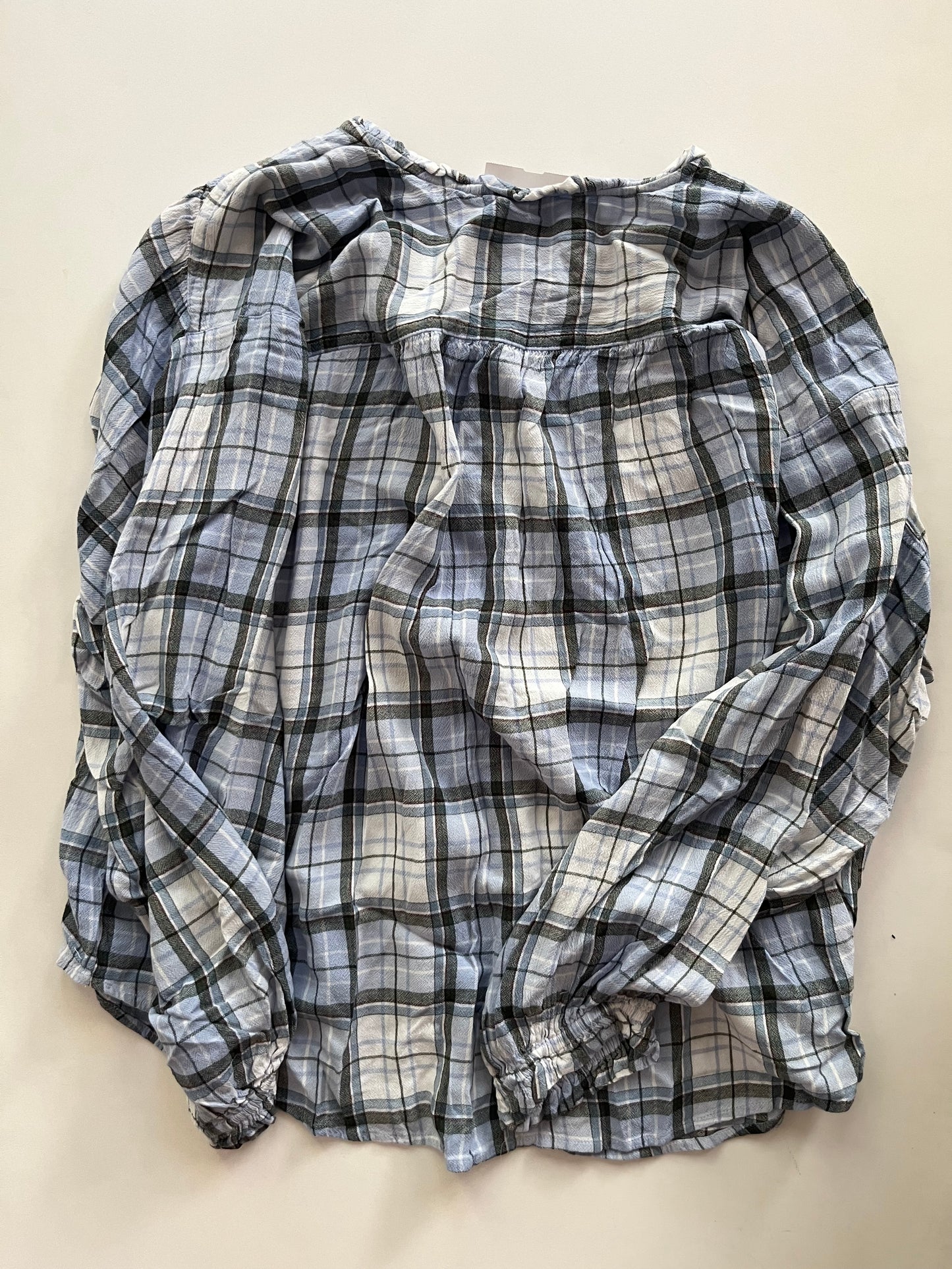 Top Long Sleeve By Loft In Plaid, Size: Xl