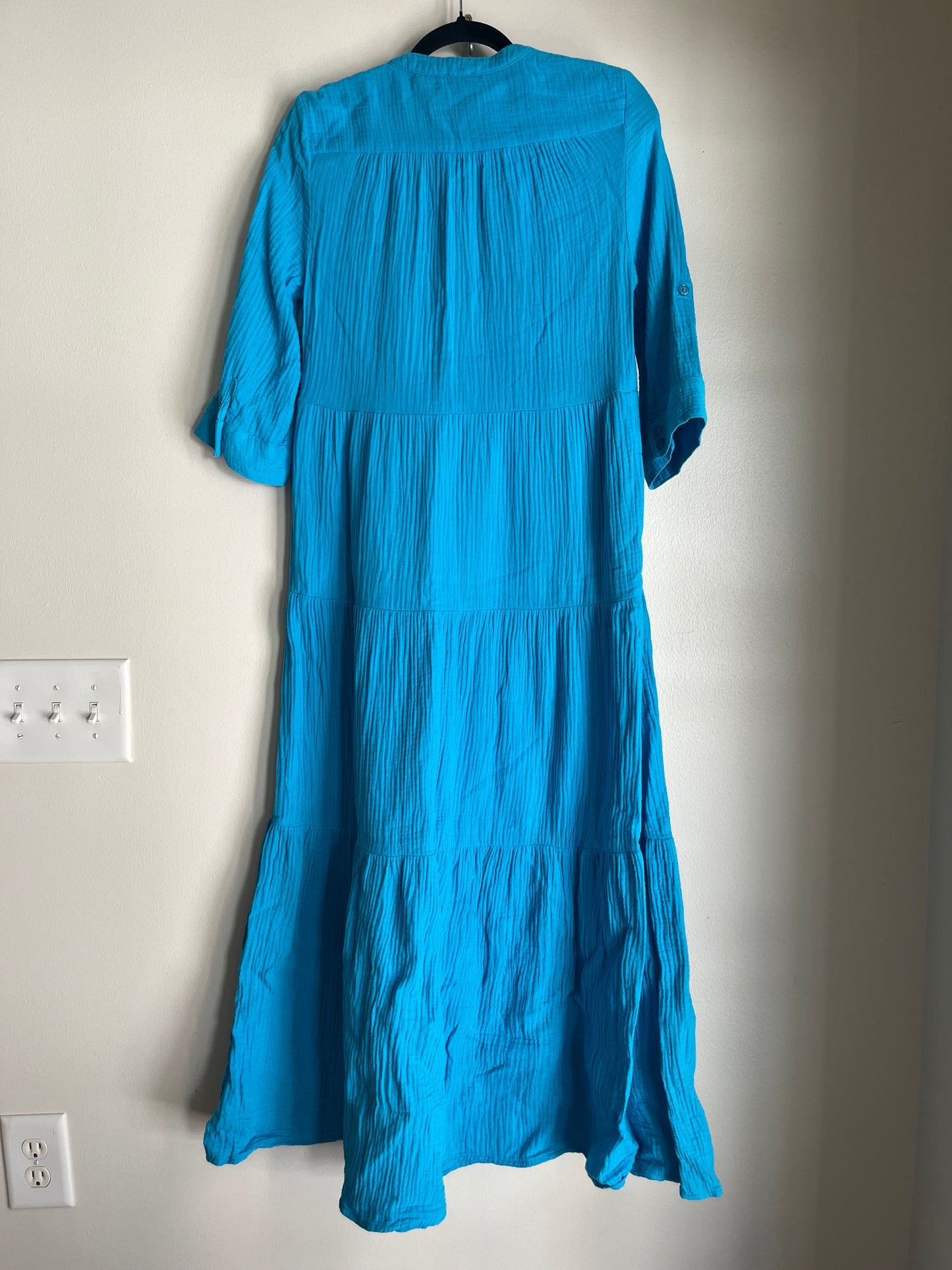 Dress Casual Maxi By Chicos In Turquoise, Size: Xs