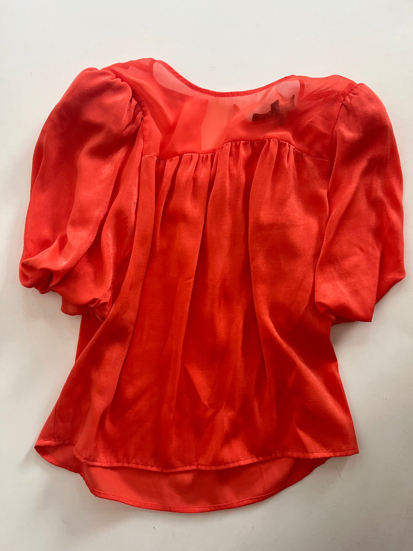 Blouse Long Sleeve By Dkny In Orange, Size: Xs