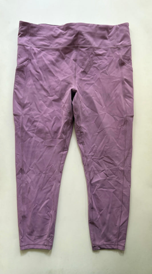 Athletic Leggings By Lululemon In Lavender, Size: Xl