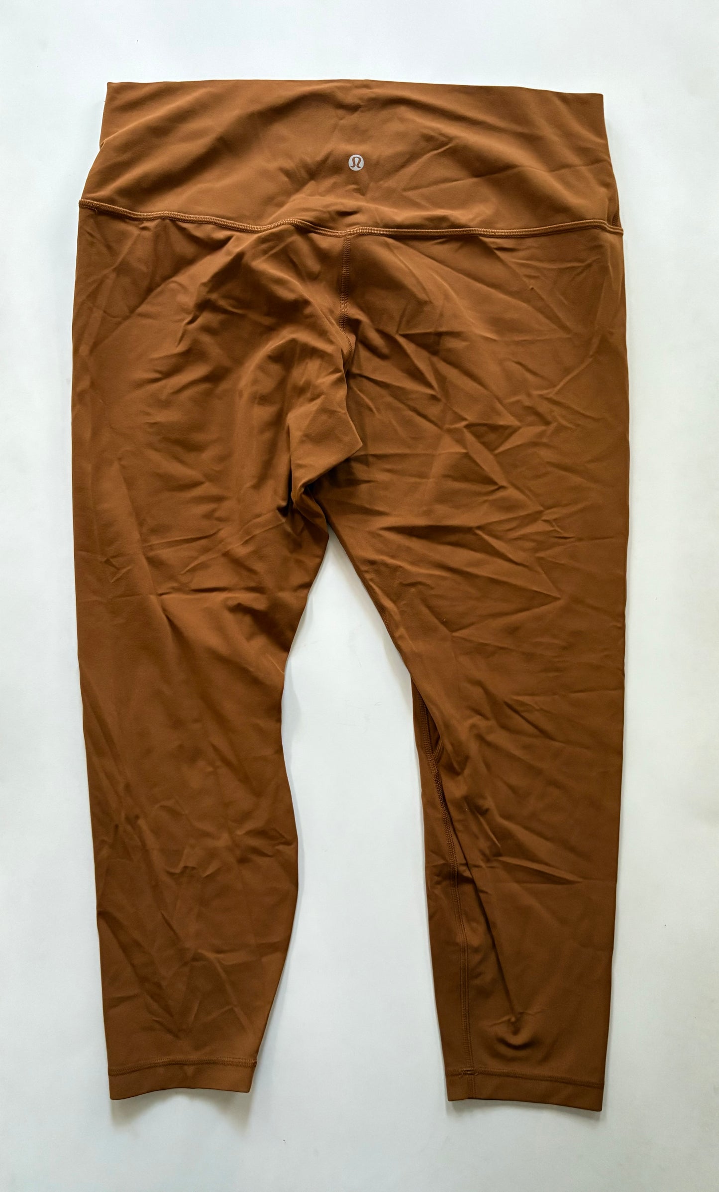 Athletic Leggings By Lululemon In Rust, Size: Xl