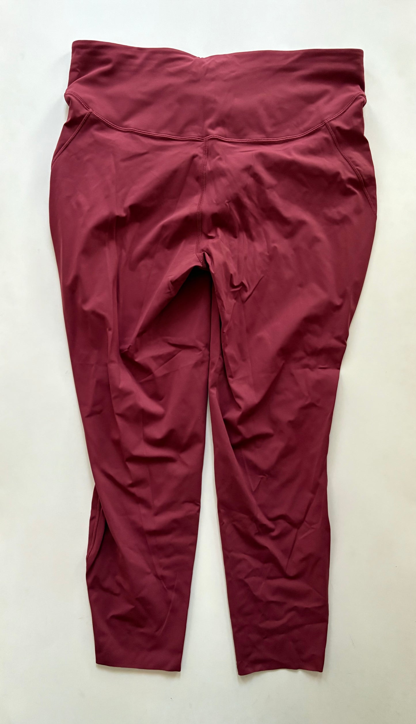 Athletic Leggings By Lululemon In Burgundy, Size: Xl