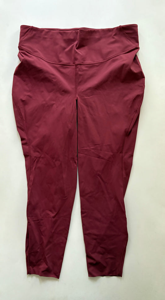 Athletic Leggings By Lululemon In Burgundy, Size: Xl